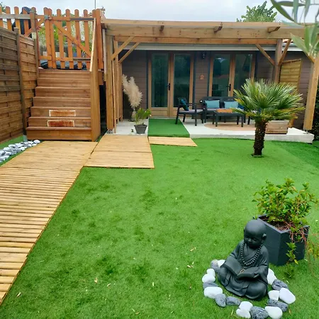 Avec Jardin Pres D'arcachon 2 Personnes 木屋